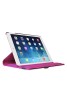 Apple iPad 2/3/4 360 Rotaing Pu Leather with Viewing Stand Plus Free Stylus Case Cover for Apple iPad 2-Pink